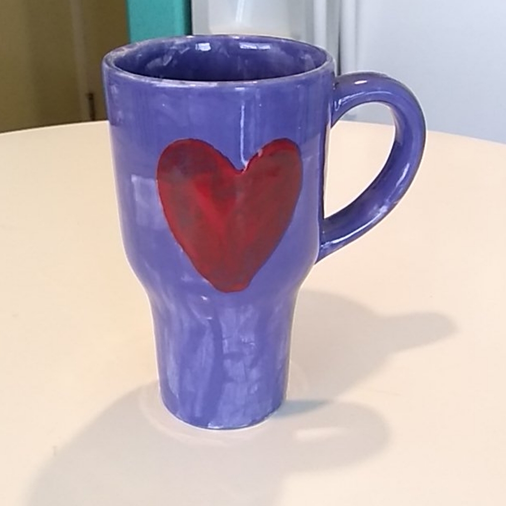 Tall red heart mug 💓